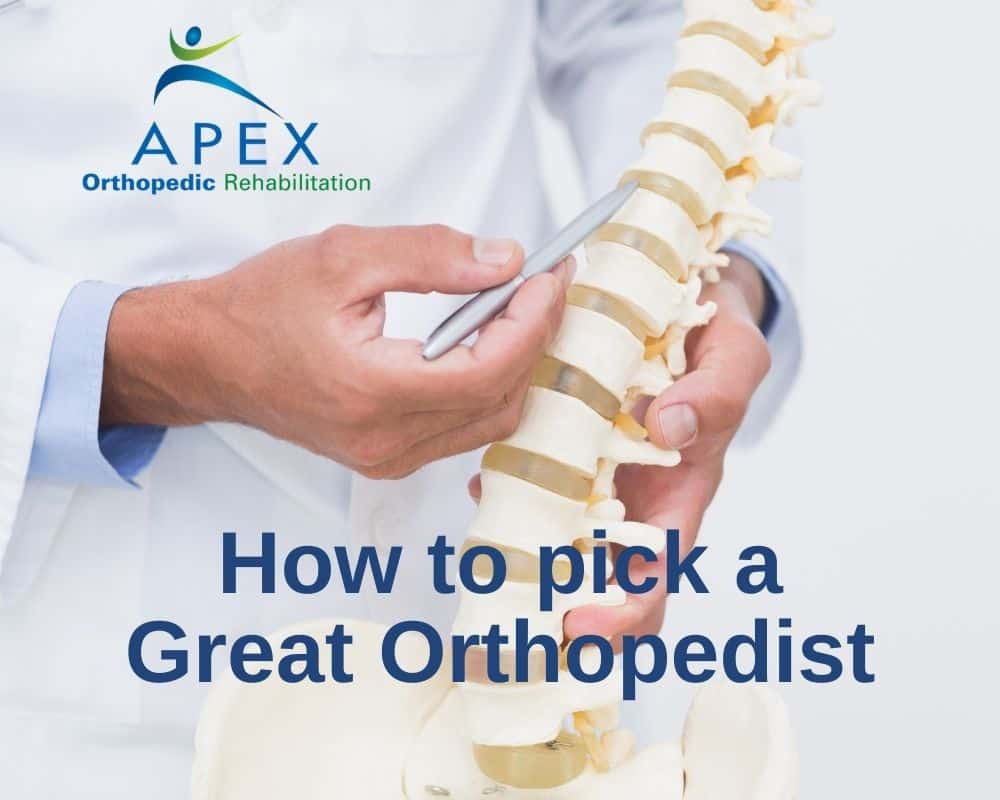 How to pick a Great Orthopedist